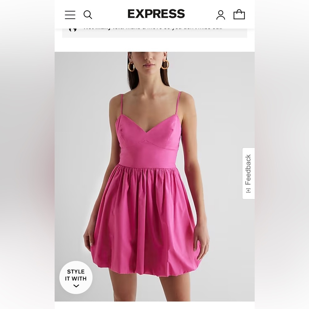 COPY - NWT EXPRESS MINI PINK BUBBLE DRESS SMALL
